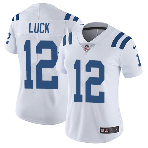 Indianapolis Colts #12 Limited Andrew Luck White Nike NFL Road Women JerseyVapor Untouchable jerseys